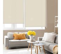 Blindecor Ara | Store enrouleur translucide uni - Marron clair, 80 x 175 cm (largeur x hauteur) | Taille du tissu 77 x 170 cm | Stores pour fenêtres