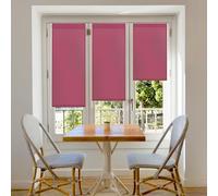 Blindecor Aure | Store enrouleur Easyfix translucide uni - Fuchsia, 52 x 180 cm (largeur x hauteur) | Taille du tissu 49 x 175 cm | Stores de fenêtre sans outil