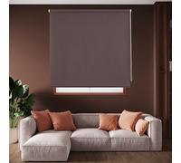 Blindecor Draco Store Enrouleur Opaque - Marron foncé, 140 x 175 cm (largeur x hauteur) | Taille du tissu 137 x 170 cm. Stores thermiques occultants
