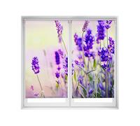 Blindecor Duo Relax Lot de 2 Stores enrouleurs translucides en Tissu Easy Fix Impression numérique Lavande 75 x 150 cm Dimensions du Tissu 72 x 145 cm