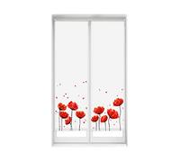 Blindecor Easy Pack de 2 Stores Opaques sans perçage Imprimé Blackout Imprimé numérique Amapola 45 x 150 cm Taille du Tissu 42 x 145 cm Lot de 2 Stores Thermiques Pavot