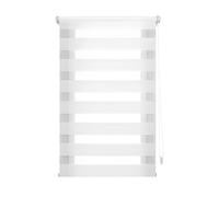 Blindecor Indus Store Jour Nuit sans percage | Couleur Blanc 100 x 220 cm (L x H) | Taille du Tissu 97 x 215 cm | Store enroleur Fixation avec ou sans perçage