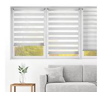 Blindecor Indus Store Jour Nuit sans percage | Couleur Gris Argent 80 x 220 cm (L x H) | Taille du Tissu 77 x 215 cm | Store enroleur Fixation avec ou sans perçage