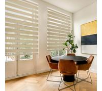 Blindecor Lira Store Enrouleur Jour Nuit Double, Beige, Zèbre 80 x 180 cm (Largeur x Hauteur) | Taille du Tissu 77 x 175 cm. Stores Élégants
