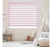 Blindecor Lira Store enrouleur jour nuit tissu double, couleur Rose, store zèbre 160 x 250 cm (largeur x hauteur) | Taille du tissu 157 x 245 cm. Stores tissu double élégants