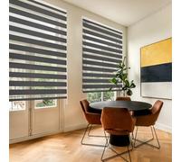 Blindecor Lira Store enrouleur nuit et jour - Gris anthracite - 140 x 180 cm (l x h) - Dimensions du tissu 137 x 175 cm - Stores nuit et jour élégants