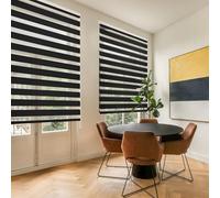 Blindecor Nd200 Store enrouleur à double tissage jour/nuit 160 x 180 cm noir