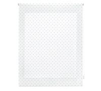 Blindecor Store Enrouleur en Tissu Blanc avec Rayures Turquoise 100 x 250 cm