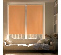 Blindecor Zeus Store Enrouleur Opaque Easyfix - Orange, 67 x 180 cm (largeur x hauteur) | Taille du tissu 64 x 175 cm | Stores occultants sans outils