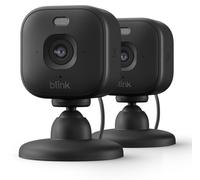 Blink Mini 2K+ Pack de 2, Caméra IP de sécurité, Intérieur, Sans fil, Bureau, Noir, Cube