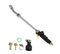BlissfulAbode Lance Pulvérisateur de Rechange en Laiton 6,35 mm et 9,5 mm avec Valve d'Arrêt et 2 Colliers de Serrage pour Pulvérisateur de Jardin et Toiture (48 cm)