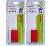 Blister 1 Cassette d'encrage 6/4911 Rouge pour tampons Trodat Printy 4911, 4911T, 4800, 4820, 4822, 4846, 4951, 4991 (Lot de 2)