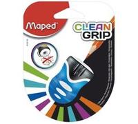 Maped Taille-crayon Clean Grip – 1 trou avec réservoir, ergonomique, grande réserve