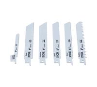 Blister 6 lames panachées scie sabre longueur 100 / 152 mm bois / métal
