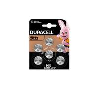 Blister 6 piles bouton 2032 duracell