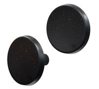 Blister avec 2 boutons ronds pour meuble fabriqué en Zamak finition noire mat MOD.774 Ø35 mm