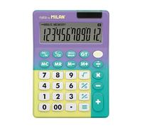 Blister Calculatrice 12 Chiffres Sunset Lilas - Turquoise MILAN®
