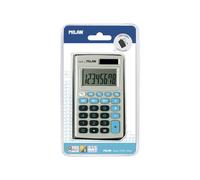 Blister calculatrice 8 chiffres avec étui, gris-bleu