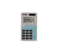 Blister calculatrice 8 chiffres avec étui, gris-bleu