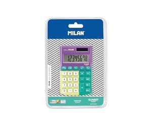Blister calculatrice Pocket 8 chiffres, Sunset turquoise-jaune