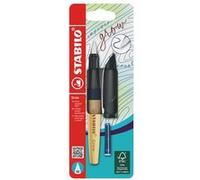 STABILO Grow - Stylo-plume - rechargeable - Blister x 1 - bleu myrtille/bois de hêtre