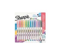Sharpie Surligneur S-Note – Couleurs pastel assorties – Blister de 12