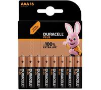 Duracell Piles AAA Plus CP16 – Alcalines manganèse 1,5 V – Lot de 16
