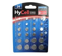 HyCell Jeu de piles bouton 2 x AG 1, AG 3, AG 4, AG 5, AG 8, AG 10, AG 12, AG 13, ainsi que 2 x CR 1620, CR 2016, CR 2025, CR 2032