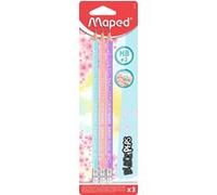 Blister de 3 crayons à papier Maped Black Peps Pastel Multicolore G