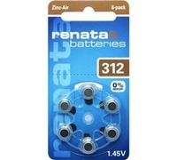 Pile bouton ZA 312 zinc-air Renata 165 mAh 1.4 V 6 pc(s)