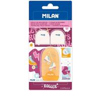 Blister Gomme Avec Taille-Crayons Capsule Roller + 2 Recharges Gommes