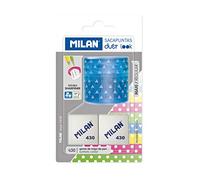 Blister Taille-Crayons Duet Look Bleu + 2 Gommes 430
