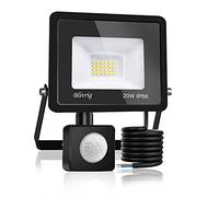 Blivrig Projecteur LED exterieur Detecteur de Mouvement 20W Blanc Froid 6500K, 2000LM Mur Spot LED extérieur avec Capteur, PIR Phare Puissant, IP66 Lampe de Sécurité, pour Jardin Terrasse Garage