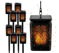 BLIXTAR 8x Solar 3in1 Garten LED Lampe, lanterne, torche effet flamme Lanterne