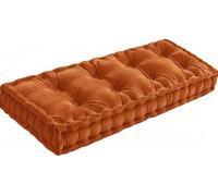 BLLMTEAR Coussin de Banc Taille Personnalisée Siège Épaisse Assise | Coussin de Banc Interieur 140 100 180 80 90 for Terrasse Balancelle Canapé Matelas de Sol Capitonné(Caramel,200x55cm)