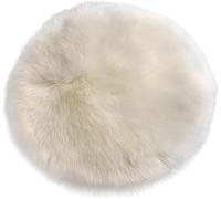 BLLMTEAR Tapis Coussin de Chaise Rond Pelucheux Fausse Fourrure Man-Made Laine,Anti-Dérapage Moquette Shaggy Canapé Chaise Coussin Natte Salon Chambre Coucher Salle À Manger(3,30cm/12in)