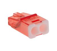 BLM, Borne à Insertion Directe Mini Connex 2 Entrées, Sachet de 15, Compatible Fils 0.2-2.5 mm², Tension 450V, Courant 24A, Longueur Dénudage 11mm, Couvercles Codés Couleur, Options 2-8 Entrées