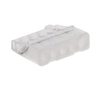 BLM, Mini Connex, Borne à Insertion Directe 5 Entrées, Sachet de 10, Compatible Fils 0,2-2,5 mm², Tension 450V, Courant 24A, Longueur Dénudage 11mm, Couvercles Codés Couleur, Options 2-8 Entrées,
