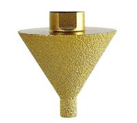 Blmirror Mèche à Chanfreiner Diamantée pour Meuleuses d'angle, Forets à Fraise 5/8 Po 11 Fils, Mèche à Carrelage à Cône Diamant
