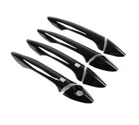 BLNETU Autocollants De Garniture De Poignée De Porte Chromée Noire Brillante Pour Hyundai I30 2012 2013 2014 2015 2016(Black 2 buttons)