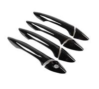 BLNETU Autocollants De Garniture De Poignée De Porte Chromée Noire Brillante Pour Hyundai I30 2012 2013 2014 2015 2016(Black no buttons)