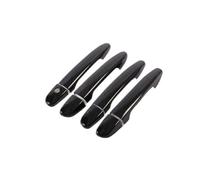 BLNETU Garniture De Poignée De Porte Chromée Noir Brillant Pour Mazda 2 2008-2019 3 2010-2019 6 2007-2019(Black no button)