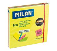 Bloc 100 notes adhésives 4 blocs séparés couleurs Fluo 76 x 76 mm