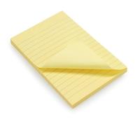 Bloc 100 Notes adhésives A6 avec lignes Bloc de 100 Feuilles autocollantes repositionnables Grand format 9,8 x 15 cm jaune pastel