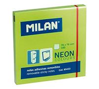 MILAN Bloc de notes adhésives 76 x 76 mm 100 feuilles Vert fluo