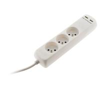 - Bloc 3 prises 16A 2P+T avec 2 USB