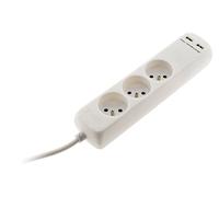 Bloc 3 prises 16A 2P+T avec 2 USB - Zenitech