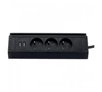 Bloc 3 prises + USB - pose en angle - pour cuisine ou bureau SYNERCIA