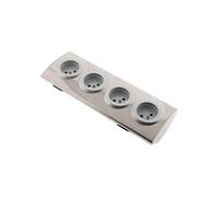 Zenitech – Bloc 4 prises – 16A 2P+T à câbler – Gris