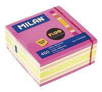 Bloc 400 notes adhésives couleurs Fluo 76 x 76 mm (rose, multicolore)